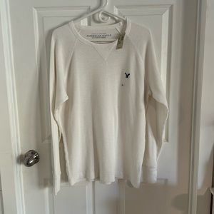 American Eagle Men’s White Thermal Shirt NWT- Size XL